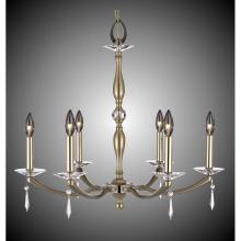 American Brass And Crystal CH5325-SP-33S-36G-ST - 6 Light Kensington
