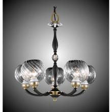 American Brass And Crystal CH5374-33S-37G - 5 Light Kensington Globe