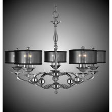 American Brass And Crystal CH5442-32G-ST-WH - 5 Arm Kensington Dinette Drum Shade