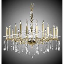 American Brass And Crystal CH5539-G-38G-37G-ST - 9+18 Light Two Tier Kaya