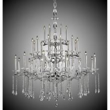 American Brass And Crystal CH5545-G-36G-ST - 6+12+18 Light Three Tier Kaya