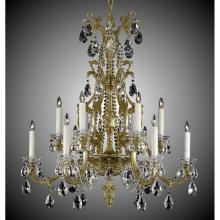 American Brass And Crystal CH9004C-U-10G-PI - 6+6 Light Blairsden
