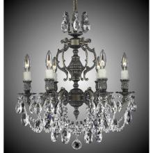 American Brass And Crystal CH9522-O-07G-ST - 6 Light Rosetta