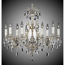 American Brass And Crystal CH9671-3-OSGS-02G-ST - 12 Light 3 Arm Chateau