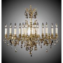 American Brass And Crystal CH9671-4-OSGS-13S-ST - 16 Light 4 Arm Chateau