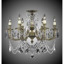 American Brass And Crystal FM2066-ALN-05S-16G-ST - 6 Light Finisterra with draping Flush
