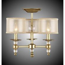 American Brass And Crystal FM3241H-35S-38G-ST-PG - 3 Light Magro Stem Flush Mount with