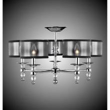 American Brass And Crystal FM3243H-33S-37G-ST-WH - 5 Light Magro Stem Flush Mount with
