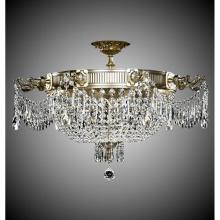 American Brass And Crystal FM8013-S-21S - 9 Light Valencia Flush