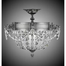 American Brass And Crystal FM8561-P-02G - 3 Light Valencia Baguette Flush
