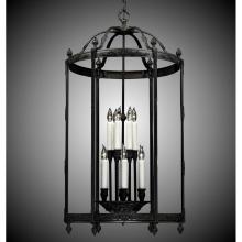 American Brass And Crystal LT2124-05S-PI - 6+6 Light 24 inch Lantern with Clear Curved