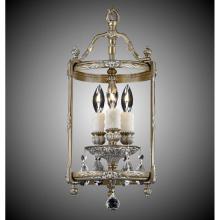 American Brass And Crystal LT2208-OTK-05S-PI - 3 Light 8 inch Lantern with Clear Curved glass and