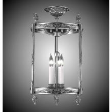 American Brass And Crystal LTFM2113-07G-ST - 3 Light 13 inch Flush Lantern with Clear Curved