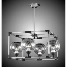 American Brass And Crystal PD3382-35S - 4 Light Magro Globe Square