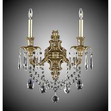 American Brass And Crystal WS2080-AS-01G-PI - 2 Light Finisterra with draping Wall