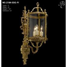 American Brass And Crystal WS2184 - 3 40W MAX