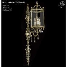 American Brass And Crystal WS2287 - 3 40W MAX