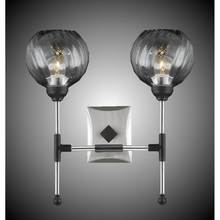 American Brass And Crystal WS3360-2-37G-35S - 2 Light Magro Globe Wall