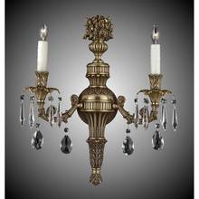 American Brass And Crystal WS9062-OS-01G-ST - 2 Light Finisterra Torch Wall