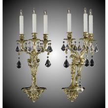 American Brass And Crystal WS9086-ATK-02G-ST - 3 Light Extended Blairsden Wall