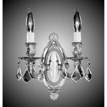 American Brass And Crystal WS9412-ASGS-08G-PI - 2 Light Oblong Wall