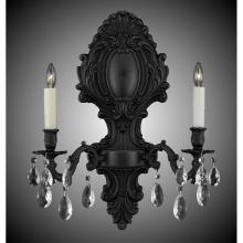 American Brass And Crystal WS9427-ALN-05S-ST - 2 Light Fleur-De-Lis Large Wall