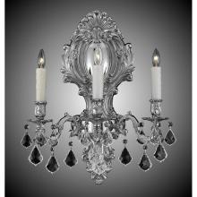 American Brass And Crystal WS9428-A-03G-PI - 3 Light Fleur-De-Lis Large Wall