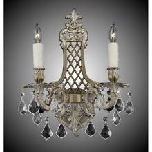 American Brass And Crystal WS9452-ASGT-10G-ST - 2 Light Lattice Small Wall