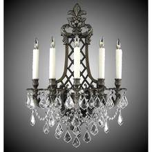 American Brass And Crystal WS9459-ASGS-03G-PI - 5 Light Lattice Large Wall