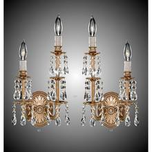 American Brass And Crystal WS9477LT-ASGT-07G-PI - 2 Light Left Facing Stem Wall