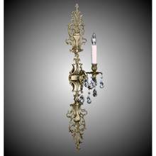 American Brass And Crystal WS9487-ASGT-04G-ST - 1 Light Filigree Extended Top and Tail Wall