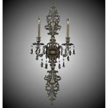 American Brass And Crystal WS9488-OS-07G-PI - 2 Light Filigree Extended Top and Tail Wall