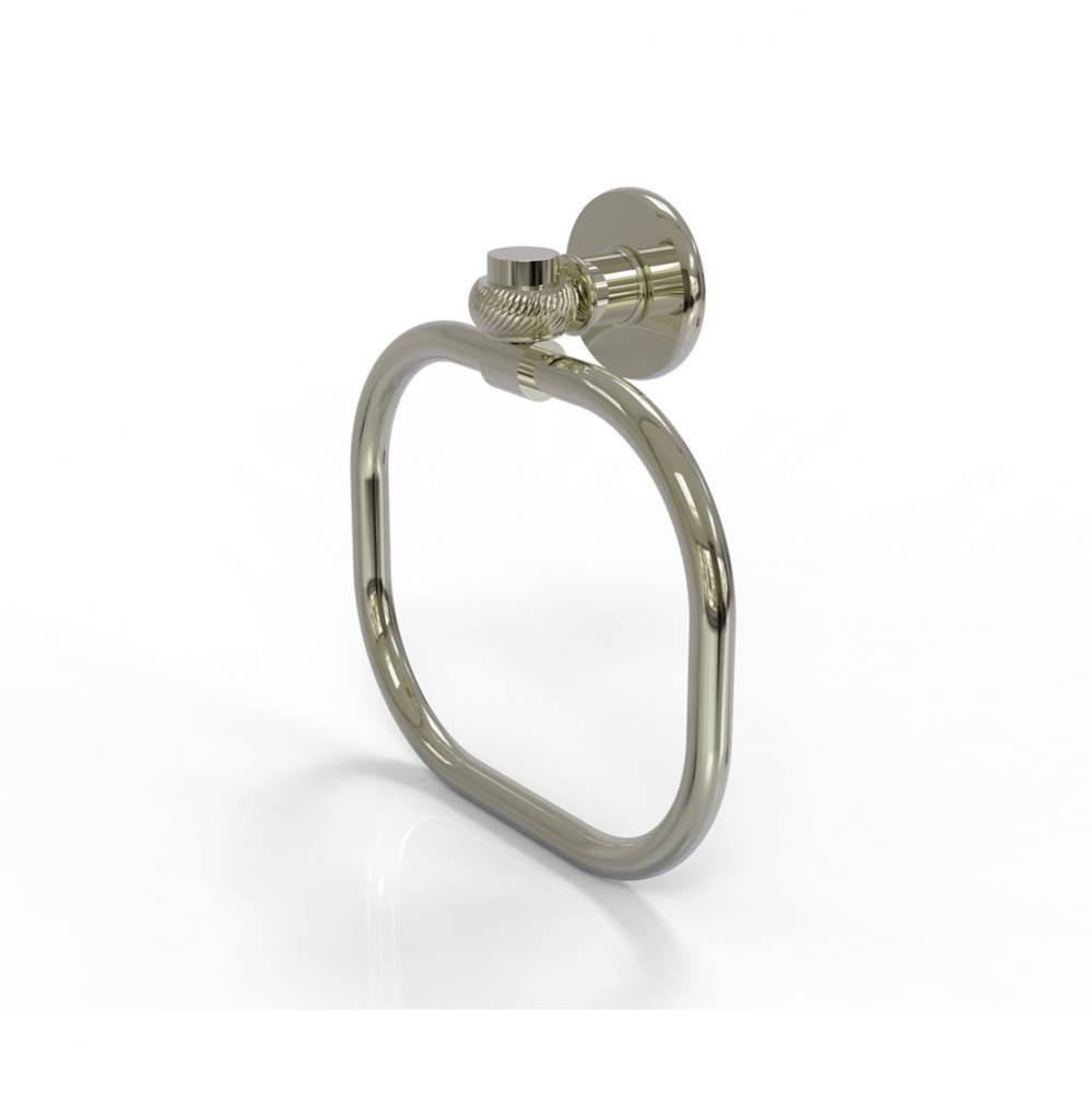 Continental Collection Towel Ring with Twist Accents