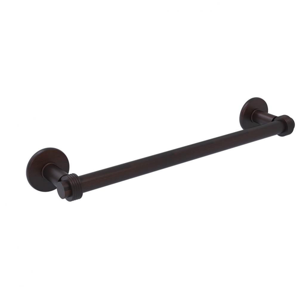 Continental Collection 24 Inch Towel Bar with Groovy Detail