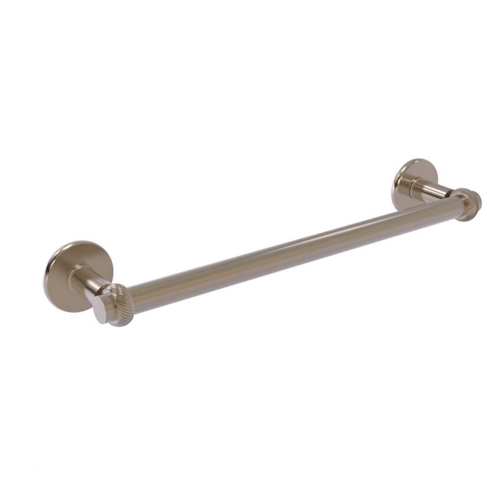 Continental Collection 30 Inch Towel Bar with Twist Detail
