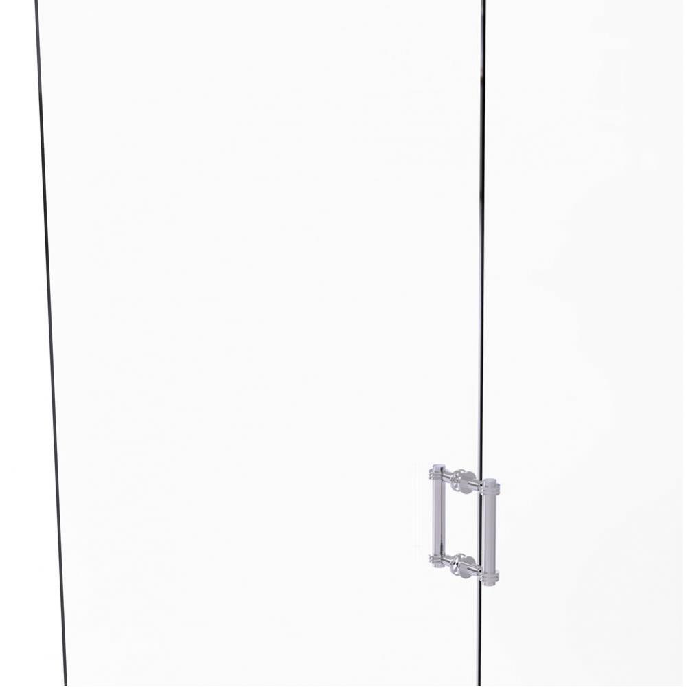 Contemporary 6 Inch Back to Back Shower Door Pull with Dotted Accent