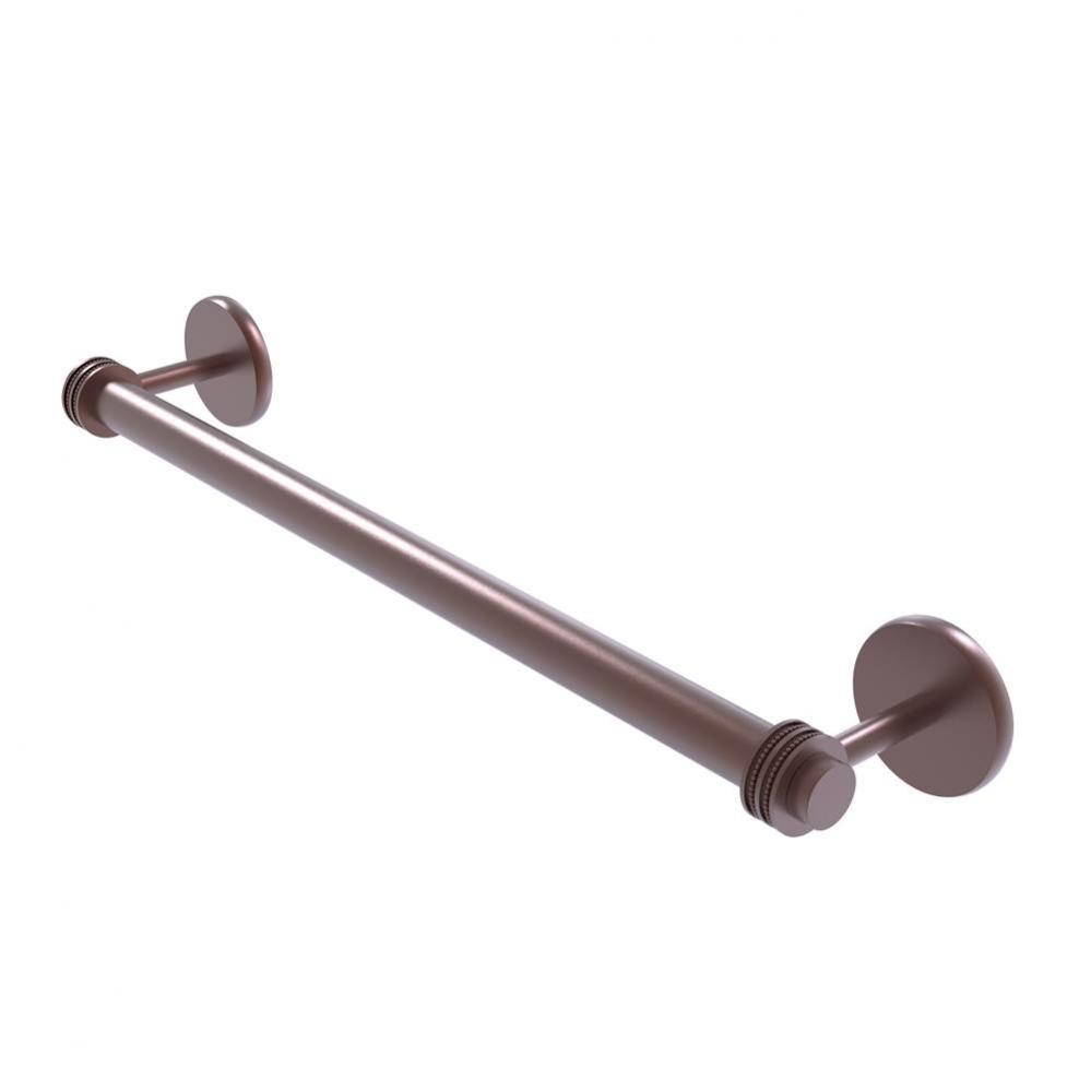 Satellite Orbit Two Collection 18 Inch Towel Bar with Dotted Detail
