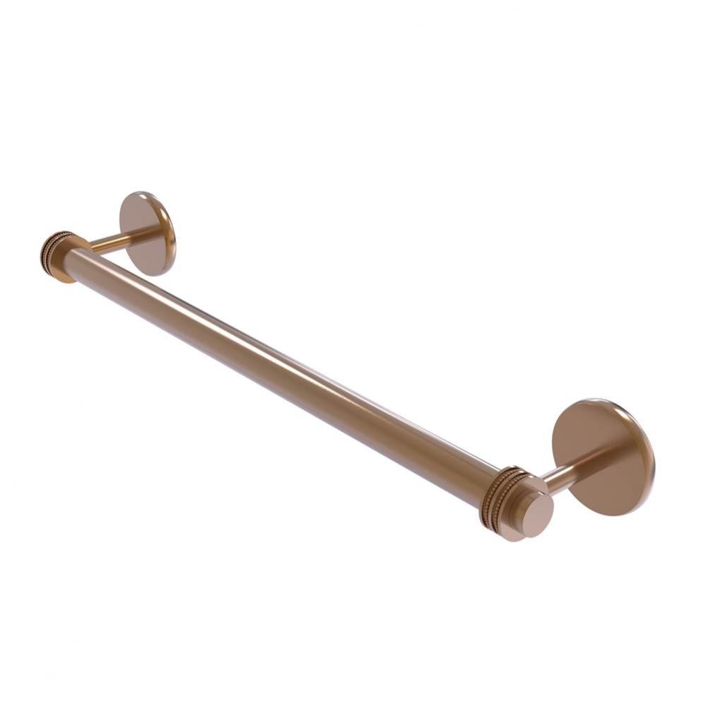 Satellite Orbit Two Collection 24 Inch Towel Bar with Dotted Detail