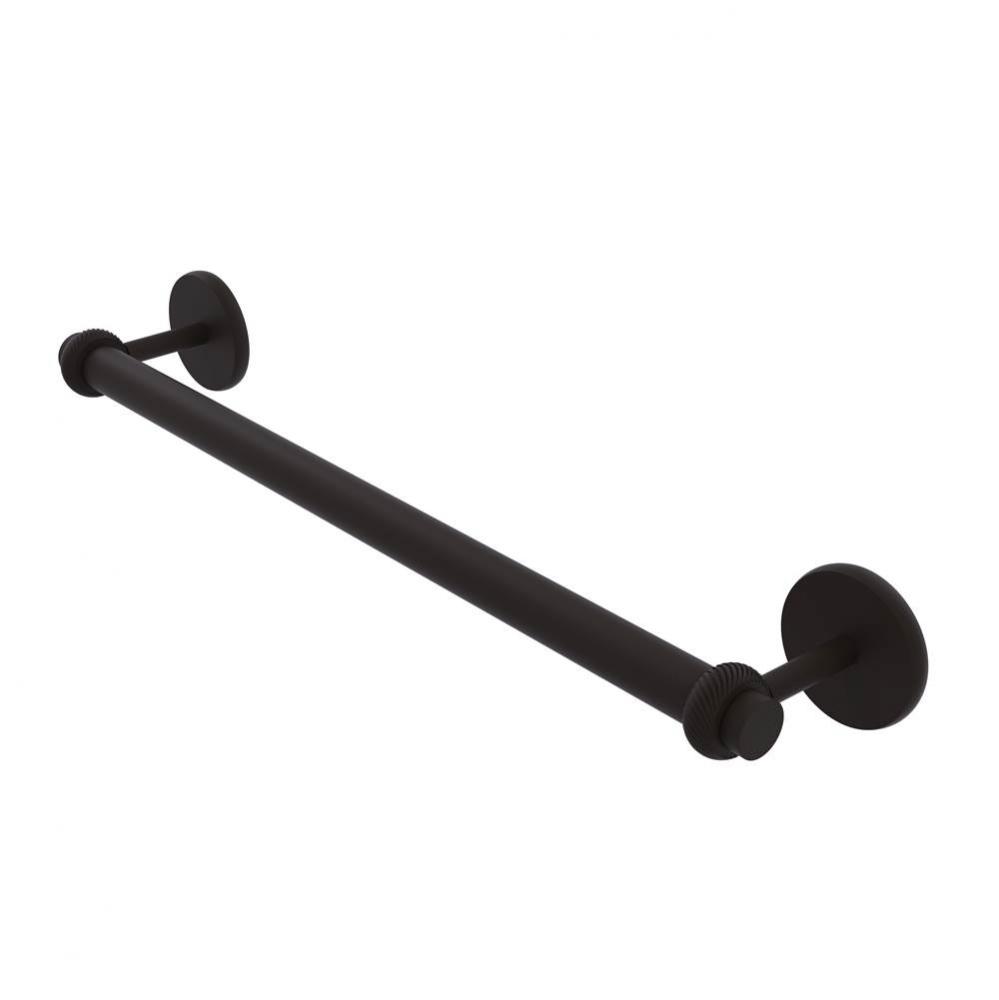 Satellite Orbit Two Collection 24 Inch Towel Bar with Twist Detail