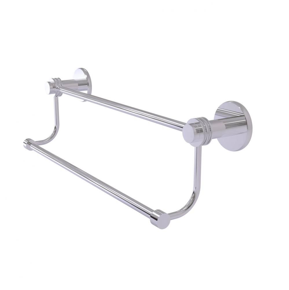 Mercury Collection 24 Inch Double Towel Bar with Dotted Accents