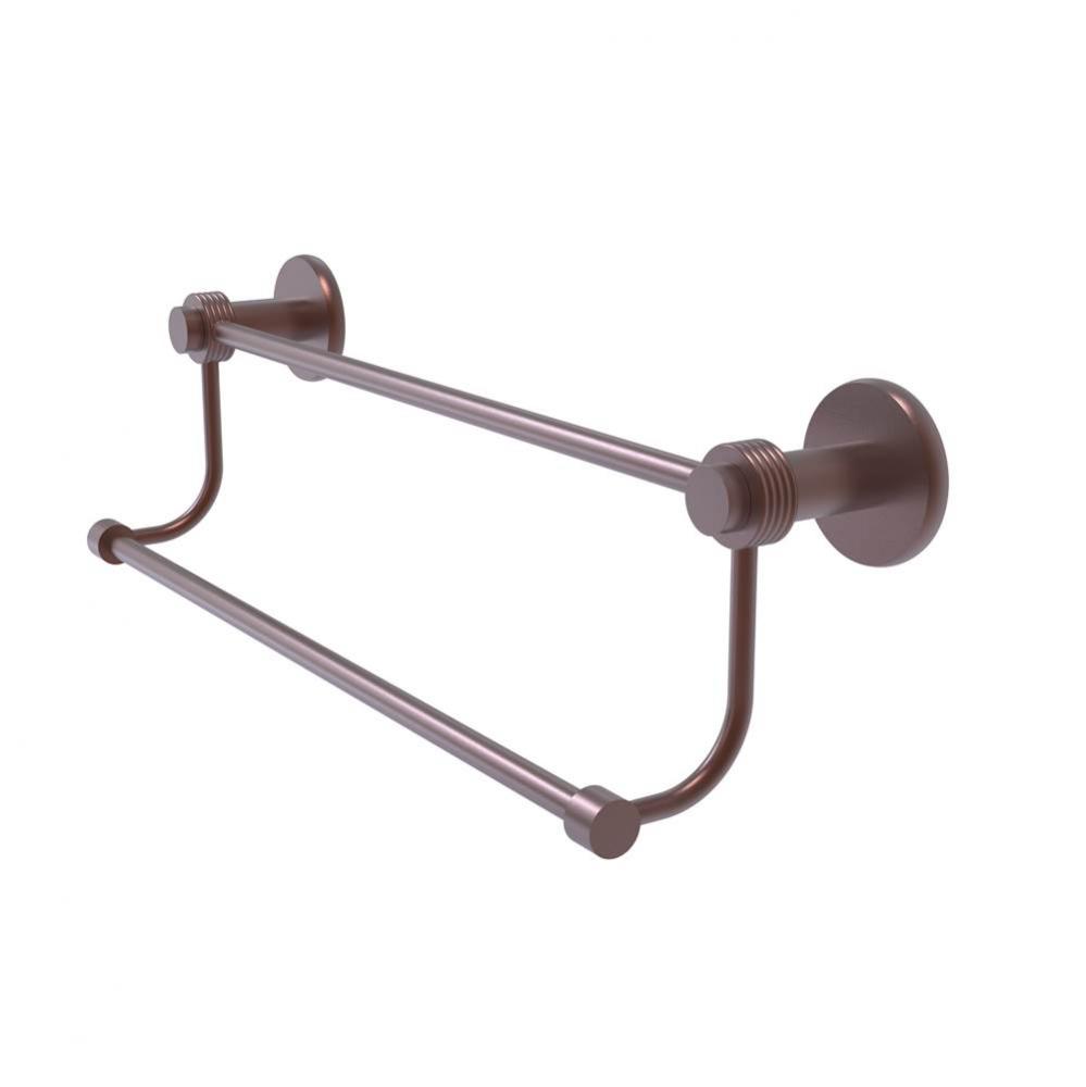 Mercury Collection 24 Inch Double Towel Bar with Groovy Accents