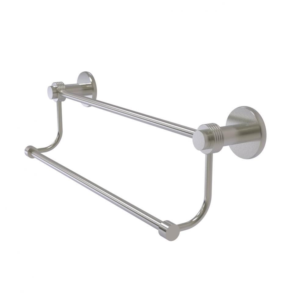 Mercury Collection 36 Inch Double Towel Bar with Groovy Accents