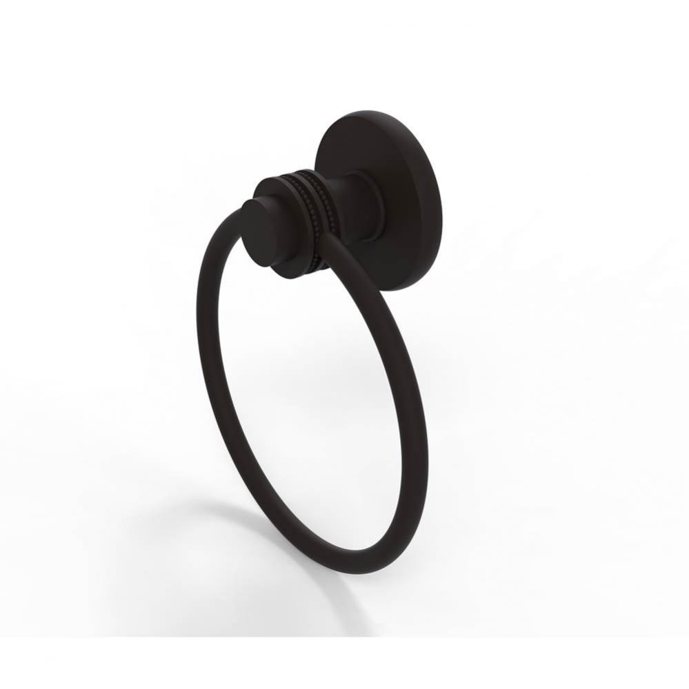 Mercury Collection Towel Ring with Dotted Accent