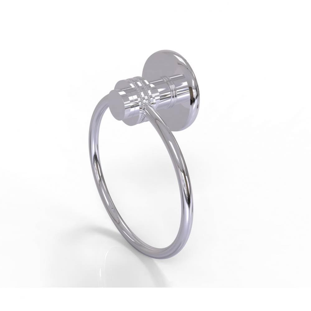 Mercury Collection Towel Ring with Dotted Accent