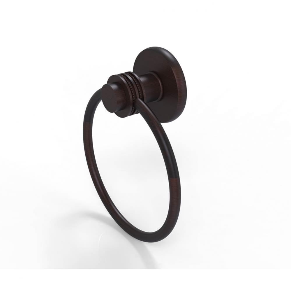 Mercury Collection Towel Ring with Dotted Accent