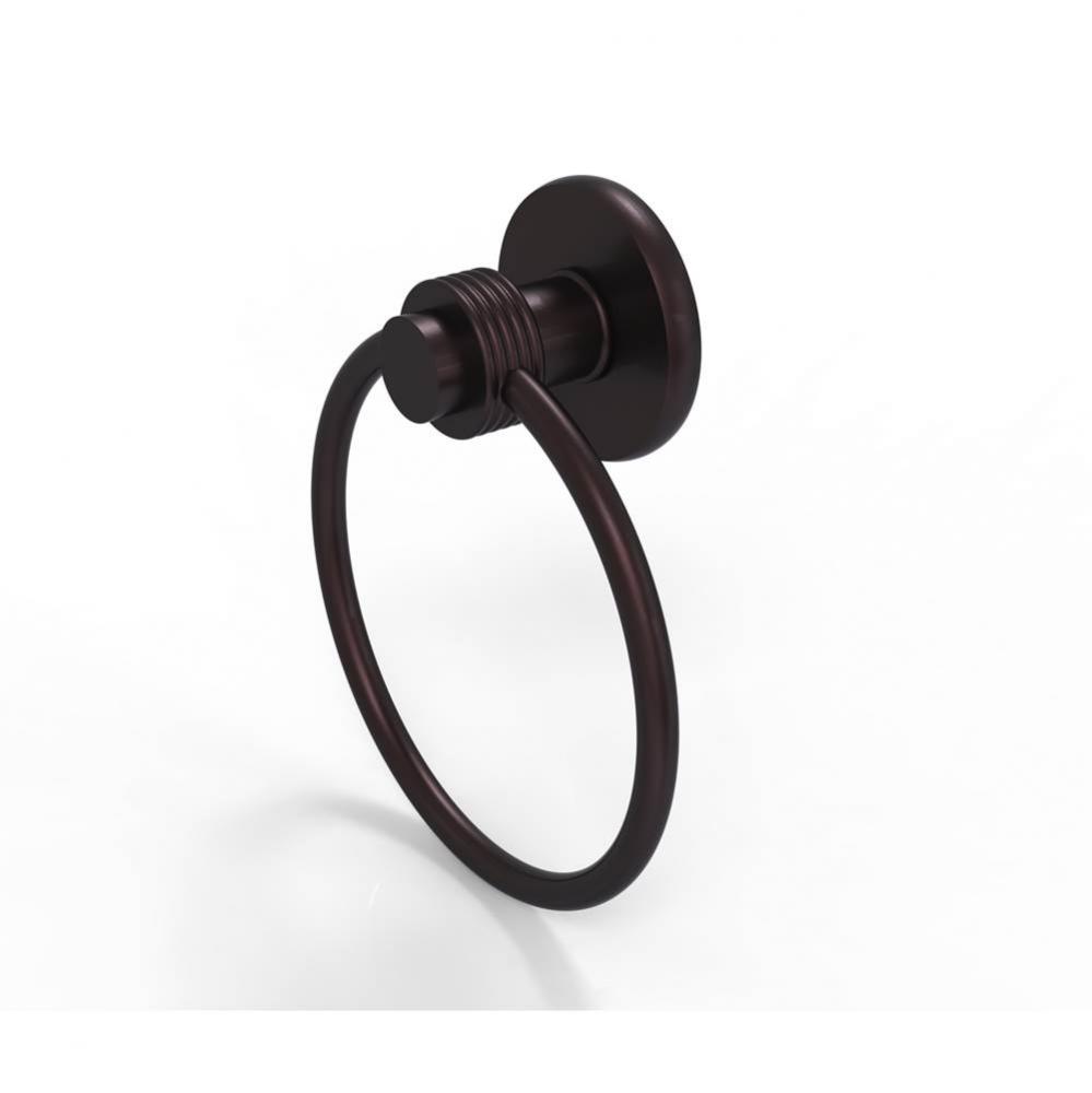 Mercury Collection Towel Ring with Groovy Accent