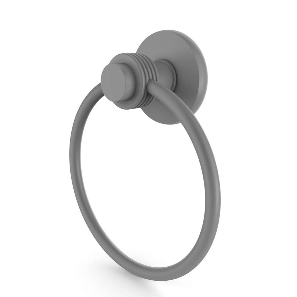 Mercury Collection Towel Ring with Groovy Accent