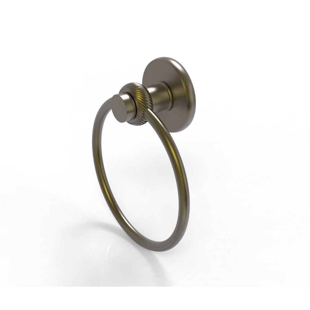 Mercury Collection Towel Ring with Twist Accent