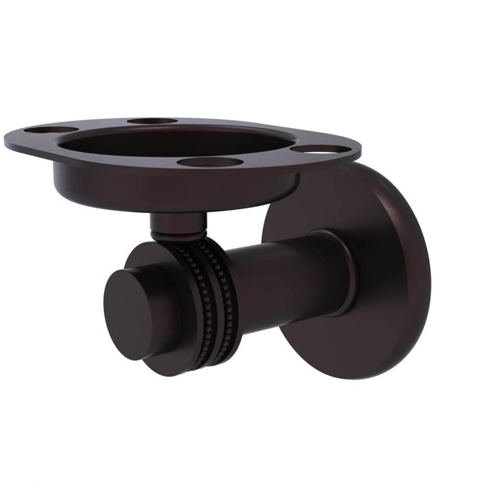 Mercury Collection Tumbler and Toothbrush Holder with Dotted Accents