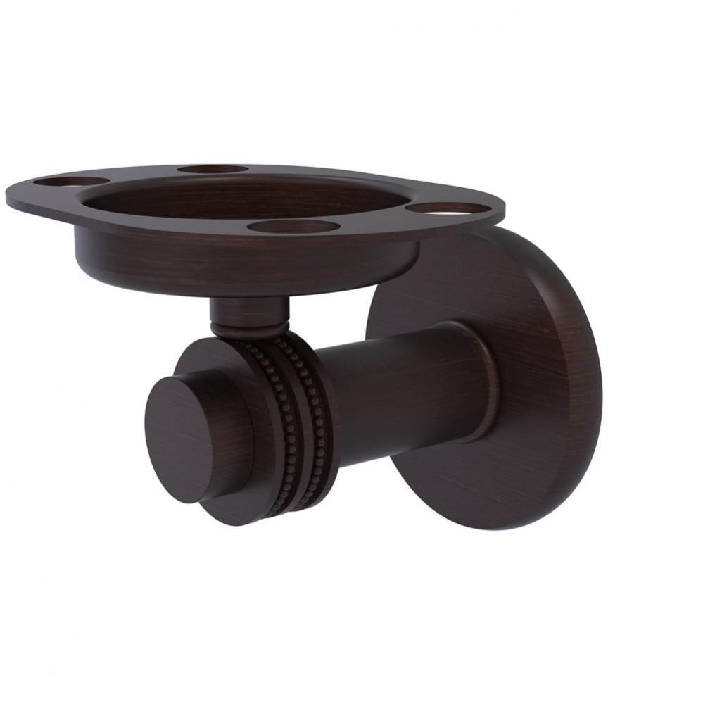 Mercury Collection Tumbler and Toothbrush Holder with Dotted Accents